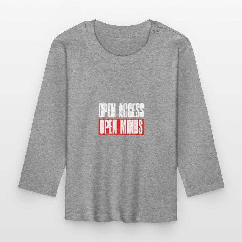Open Access Open Mind for Hacker and Coder Baby Bio-Langarmshirt
