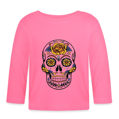 skull mexiko mexico - Baby Bio-Langarmshirt
