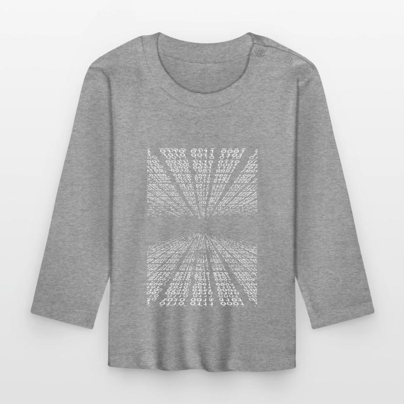 Horizontal binary code Organic Baby Long Sleeve T-Shirt