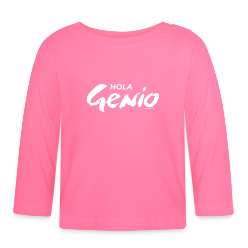 Hola Genio (blanco) - Camiseta manga larga orgánico bebé