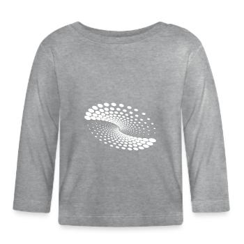 Gedrehte Strudel Spirale Planeten Formation - Baby Bio-Langarmshirt - Grau meliert - Vorne