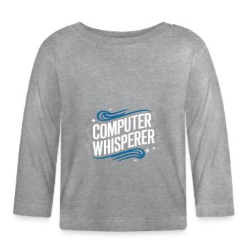 Technical Support Computer - Organic Baby Long Sleeve T-Shirt - heather grey - Front