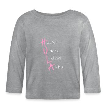 This is Hula! - Baby Bio-Langarmshirt - Grau meliert - Vorne