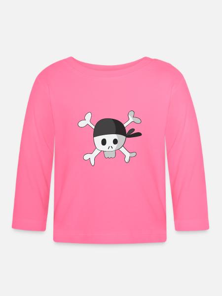 Pirat - Baby Bio-Langarmshirt - Azalea