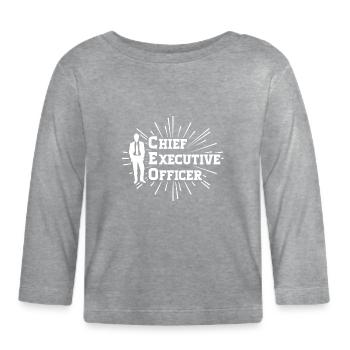 PDG - Chief Executive Officer - T-shirt manches longues bio Bébé - gris chiné - Devant