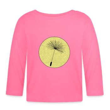 Graines de pissenlit - T-shirt manches longues bio Bébé - rose azalée - Devant