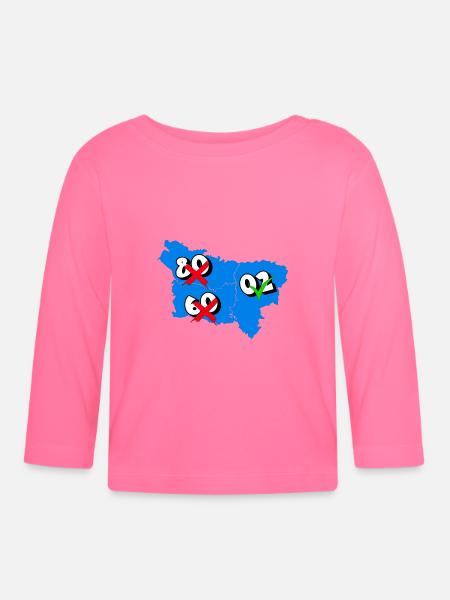 Region Picardie - Baby Bio-Langarmshirt - Azalea