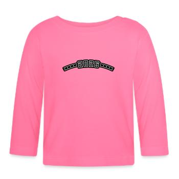 Résumé 2026 - T-shirt manches longues bio Bébé - rose azalée - Devant