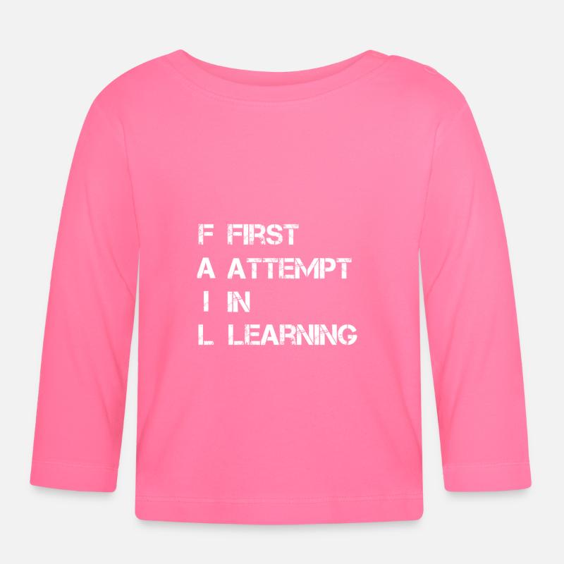 FAIL FIRST ATTEMPT IN LEARNING - Baby Bio-Langarmshirt - Azalea