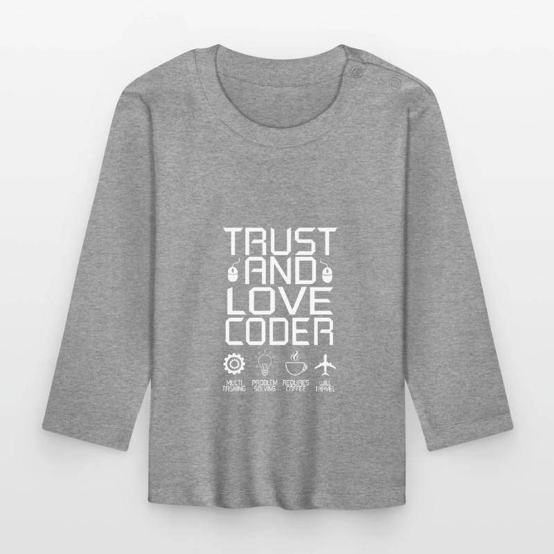 Coder programmer coffee developer gift Organic Baby Long Sleeve T-Shirt