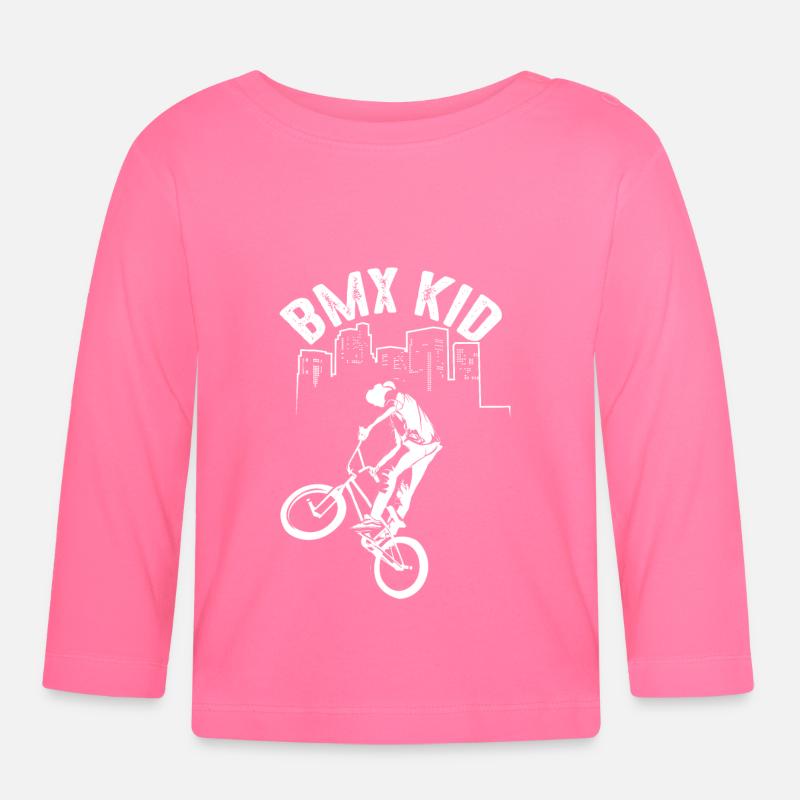 BMX Kind Geschenk Junge - Baby Bio-Langarmshirt - Azalea