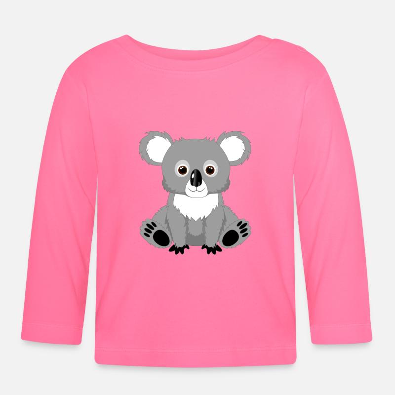 Netter Koala - Baby Bio-Langarmshirt - Azalea