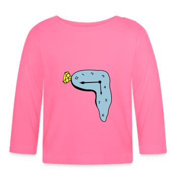 uhr - Baby Bio-Langarmshirt - Azalea - Vorne