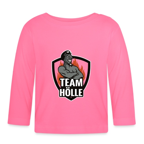 Team Hölle Logo s/w - Baby Bio-Langarmshirt