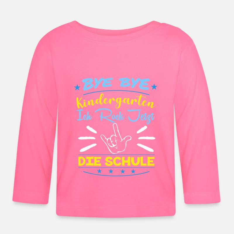 Einschulung Schulanfang Kindergarten Schulstart - Baby Bio-Langarmshirt - Azalea