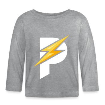 Padel - Geschenk für Padelspieler - Baby Bio-Langarmshirt - Grau meliert - Vorne