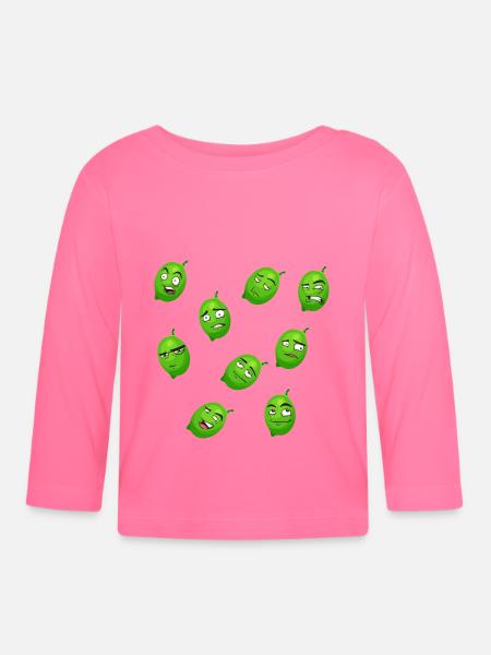 Limette - Baby Bio-Langarmshirt - Azalea