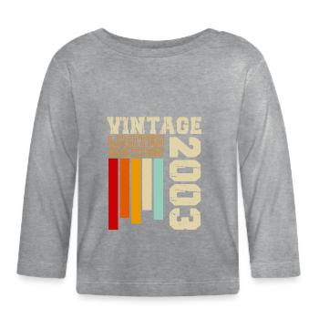 2003 - Organic Baby Long Sleeve T-Shirt - heather grey - Front