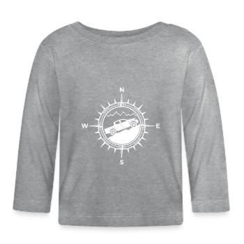 Pick up 4x4 Kompass Geländewagen - Baby Bio-Langarmshirt - Grau meliert - Vorne