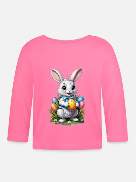Osterhäschen - Baby Bio-Langarmshirt - Azalea