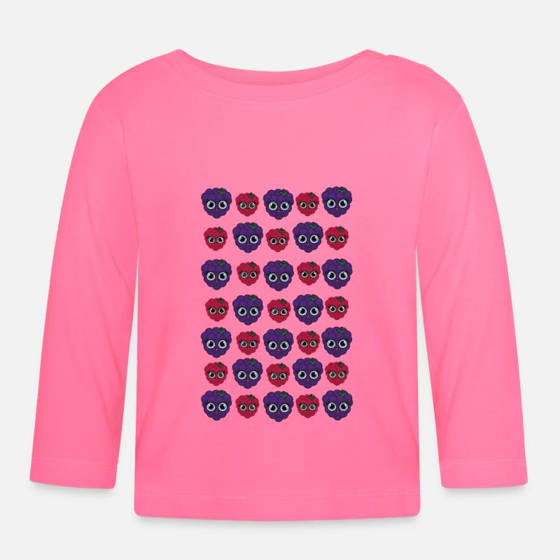 Billy Blackberry und Ruby Raspberry - Baby Bio-Langarmshirt - Azalea