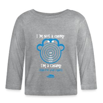 Kreative und nachhaltige Kinder T-Shirts - Baby Bio-Langarmshirt - Grau meliert - Vorne