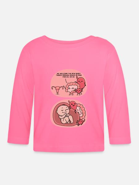 Schwangerschaft Witz - Baby Bio-Langarmshirt - Azalea