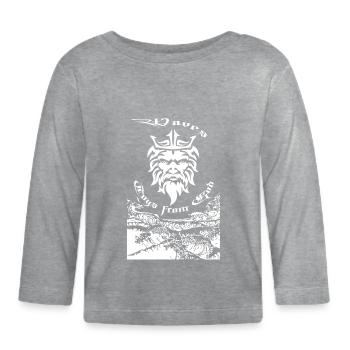 Waves Toys from God - Baby Bio-Langarmshirt - Grau meliert - Vorne