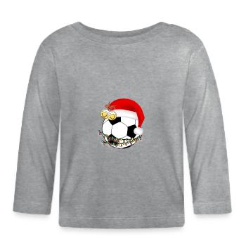 Cloches de casquette - T-shirt manches longues bio Bébé - gris chiné - Devant