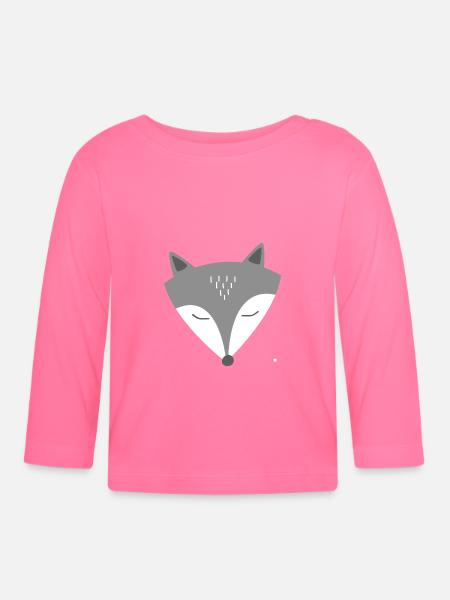 Wolf - Baby Bio-Langarmshirt - Azalea