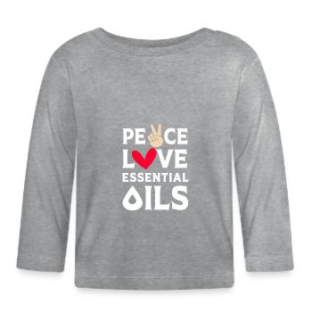 Ätherisches Öl - Baby Bio-Langarmshirt - Grau meliert - Vorne