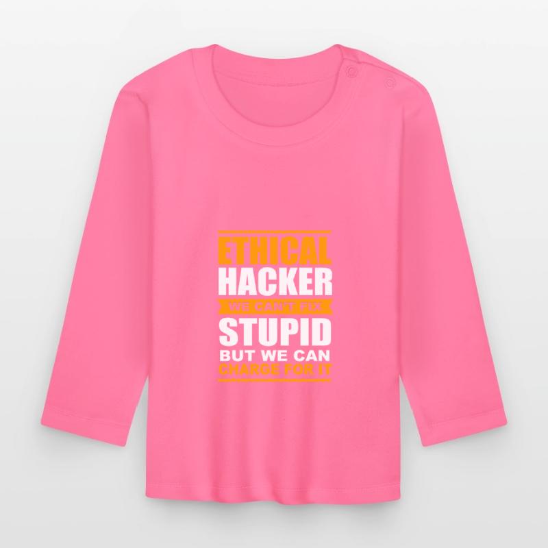 Cybersecurity Cyber Programmierer Hacker Baby Bio-Langarmshirt