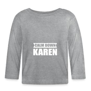 Karen - Organic Baby Long Sleeve T-Shirt - heather grey - Front