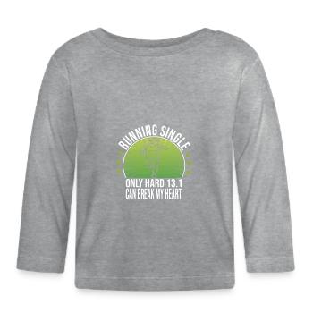 Marathon - Organic Baby Long Sleeve T-Shirt - heather grey - Front