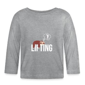 Culturisme - T-shirt manches longues bio Bébé - gris chiné - Devant
