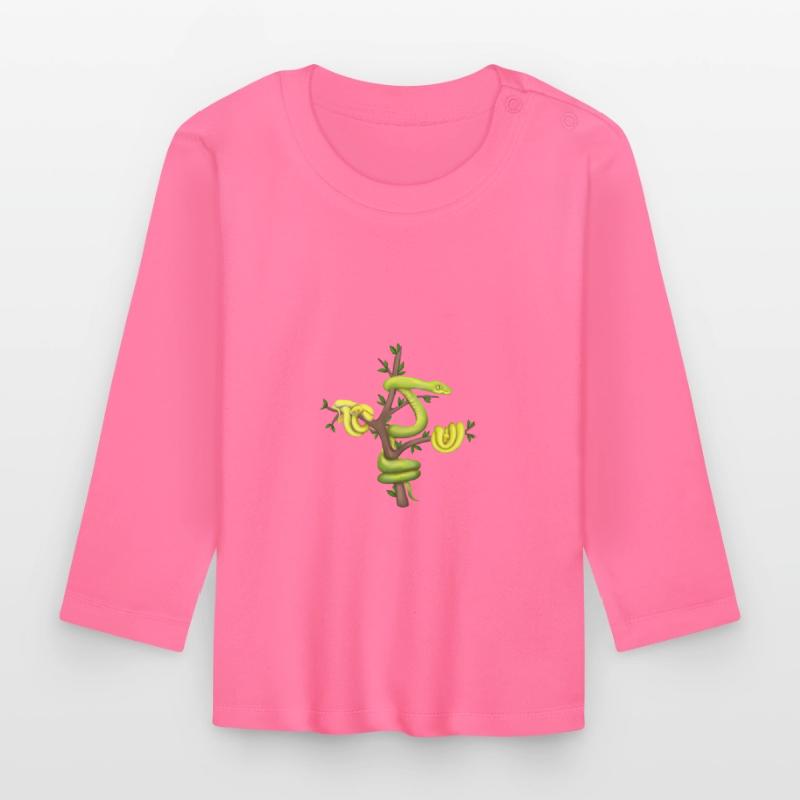 Der Grüne Python - Baumpython Baby Bio-Langarmshirt