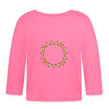 colorful garland circle ring round frame party dekora - Organic Baby Long Sleeve T-Shirt - azalea - Front
