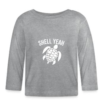 Shell Yeah - Organic Baby Long Sleeve T-Shirt - heather grey - Front