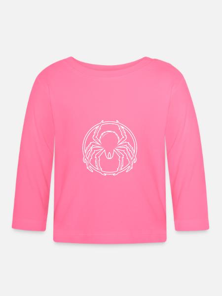 Spinne Spinnen Tiere - Baby Bio-Langarmshirt - Azalea