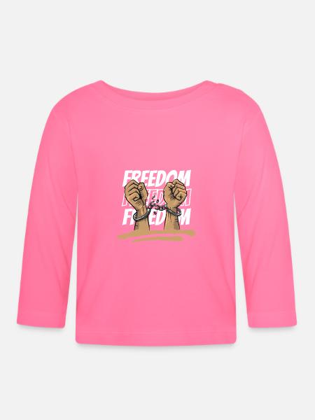 Freedom - Baby Bio-Langarmshirt - Azalea