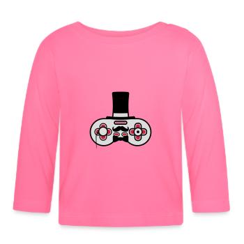 Gentlemen alter Controller Retro - Baby Bio-Langarmshirt - Azalea - Vorne