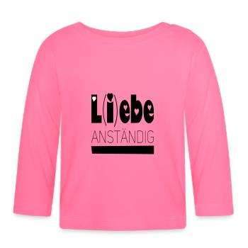 lebe anständig - Baby Bio-Langarmshirt - Azalea - Vorne