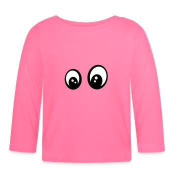 Augen - Baby Bio-Langarmshirt - Azalea - Vorne