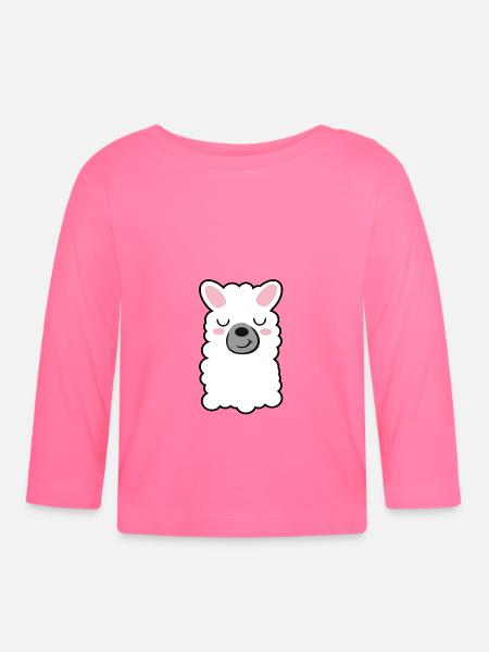 Lama - Baby Bio-Langarmshirt - Azalea