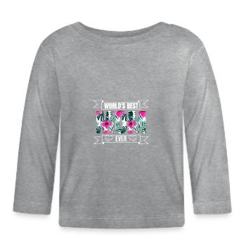 Maman - T-shirt manches longues bio Bébé - gris chiné - Devant
