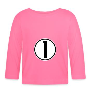 1 - Organic Baby Long Sleeve T-Shirt - azalea - Front
