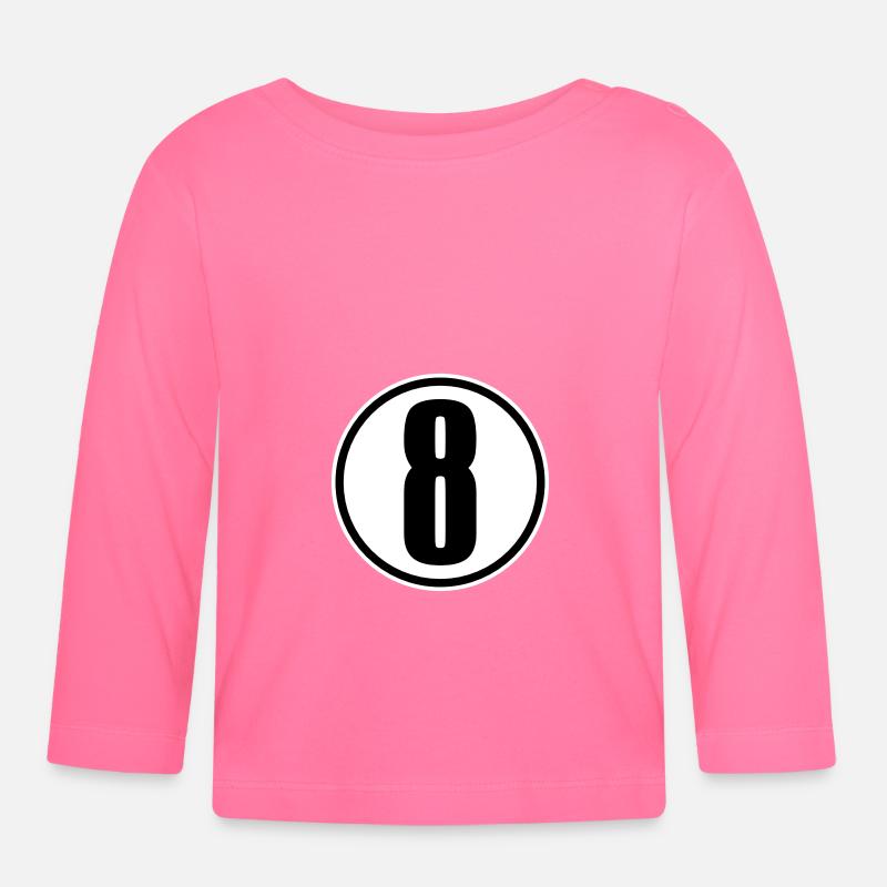 8 - T-shirt manches longues bio Bébé - rose azalée