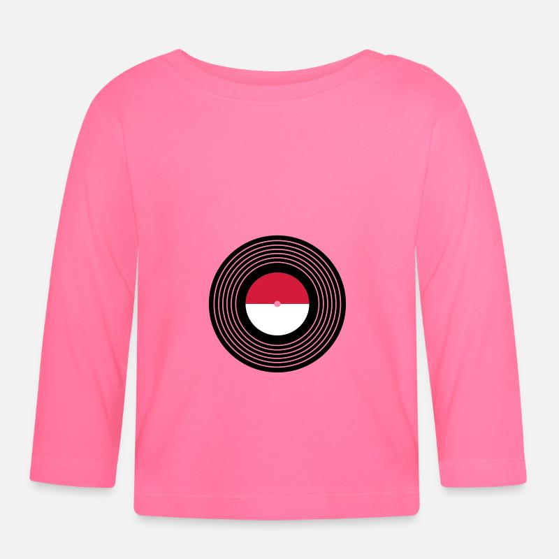 Vinyle - T-shirt manches longues bio Bébé - rose azalée