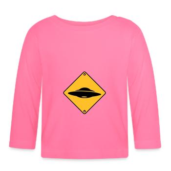 ovni - T-shirt manches longues bio Bébé - rose azalée - Devant