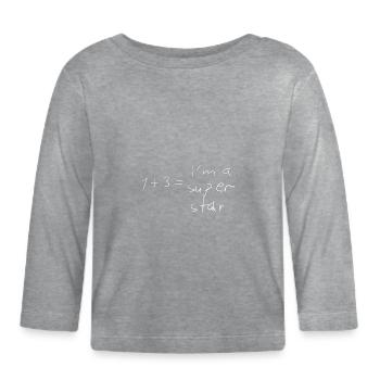 Calculer la facture - T-shirt manches longues bio Bébé - gris chiné - Devant